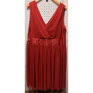 Trixxi Women Formal Dress Red Sleeveless 3X Wedding Party